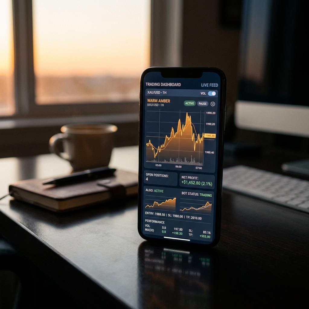 Tableau de bord de la plateforme de trading crypto IA Apex Schwarz